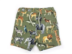 Name It oil green animal print sweatshorts